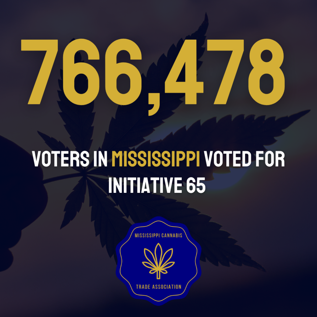 The number of voters in Mississippi that voted for initiative 65: the medical marijuana bill